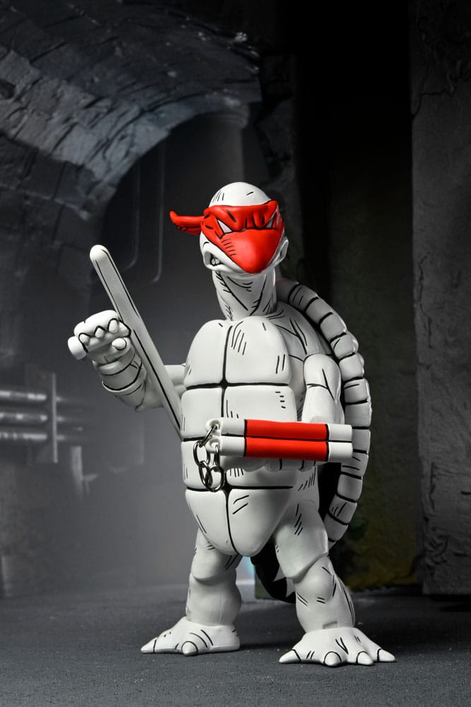 Teenage Mutant Ninja Turtles (Mirage Comics) Actionfiguren 2er-Pack Black and White First Turtles 18 cm - Preorder - ETA: 19.09.2025