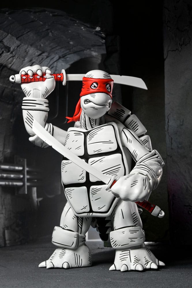 Teenage Mutant Ninja Turtles (Mirage Comics) Actionfiguren 2er-Pack Black and White First Turtles 18 cm - Preorder - ETA: 19.09.2025
