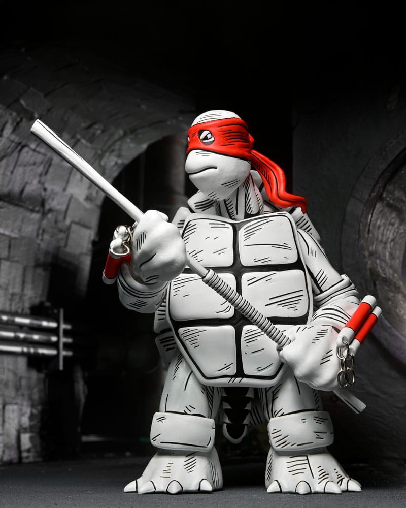 Teenage Mutant Ninja Turtles (Mirage Comics) Actionfiguren 2er-Pack Black and White First Turtles 18 cm - Preorder - ETA: 19.09.2025