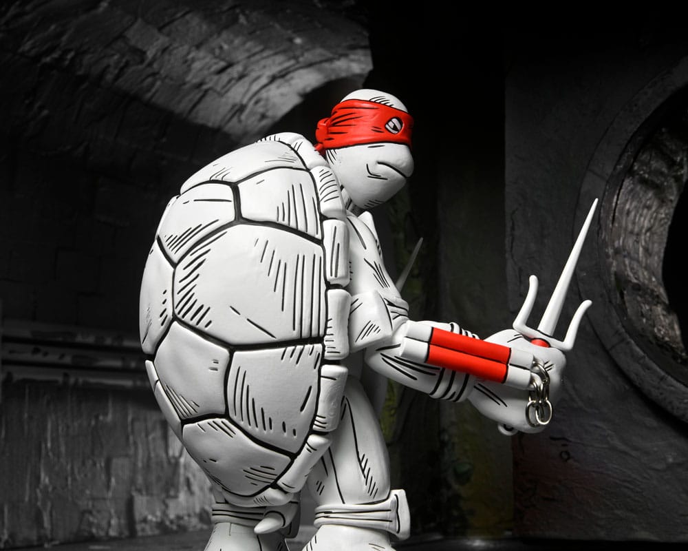 Teenage Mutant Ninja Turtles (Mirage Comics) Actionfiguren 2er-Pack Black and White First Turtles 18 cm - Preorder - ETA: 19.09.2025
