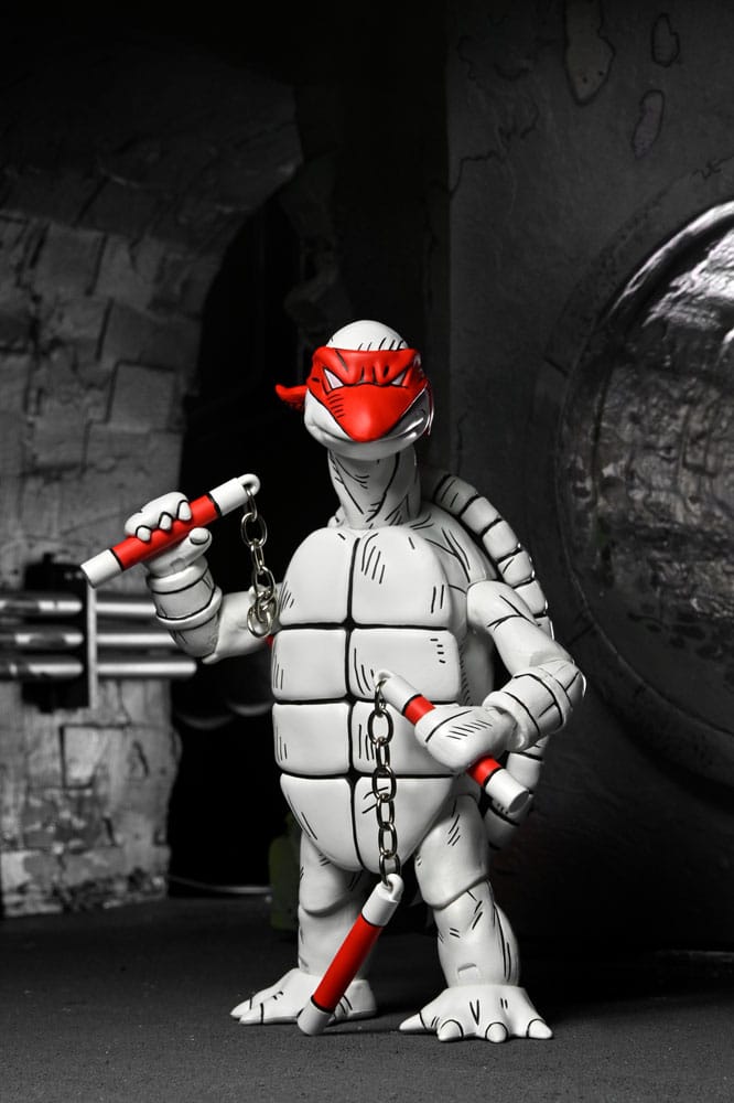 Teenage Mutant Ninja Turtles (Mirage Comics) Actionfiguren 2er-Pack Black and White First Turtles 18 cm - Preorder - ETA: 19.09.2025