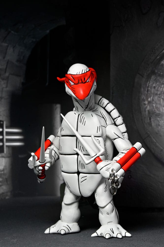 Teenage Mutant Ninja Turtles (Mirage Comics) Actionfiguren 2er-Pack Black and White First Turtles 18 cm - Preorder - ETA: 19.09.2025