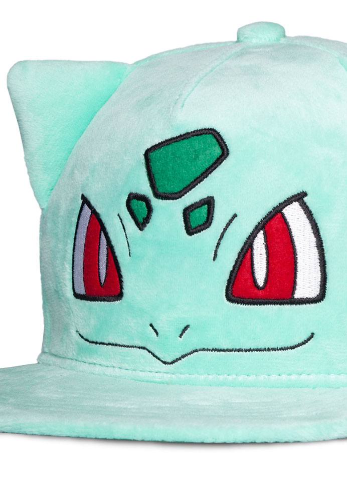 Pokémon Plüsch Snapback Cap Bulbasaur - Versand: 5-7 Tage nach Bestellung