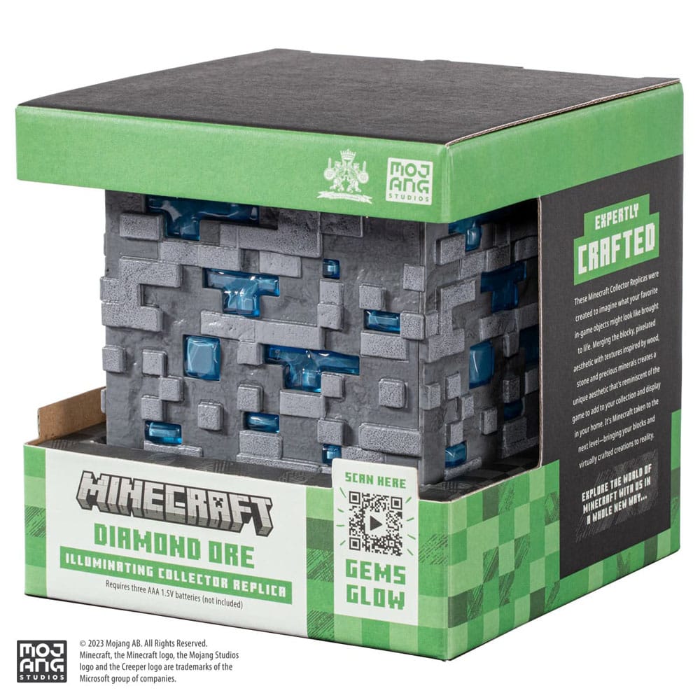 Minecraft Replik Illuminating Diamond Ore Cube 10 cm - Versand: 5-7 Tage nach Bestellung