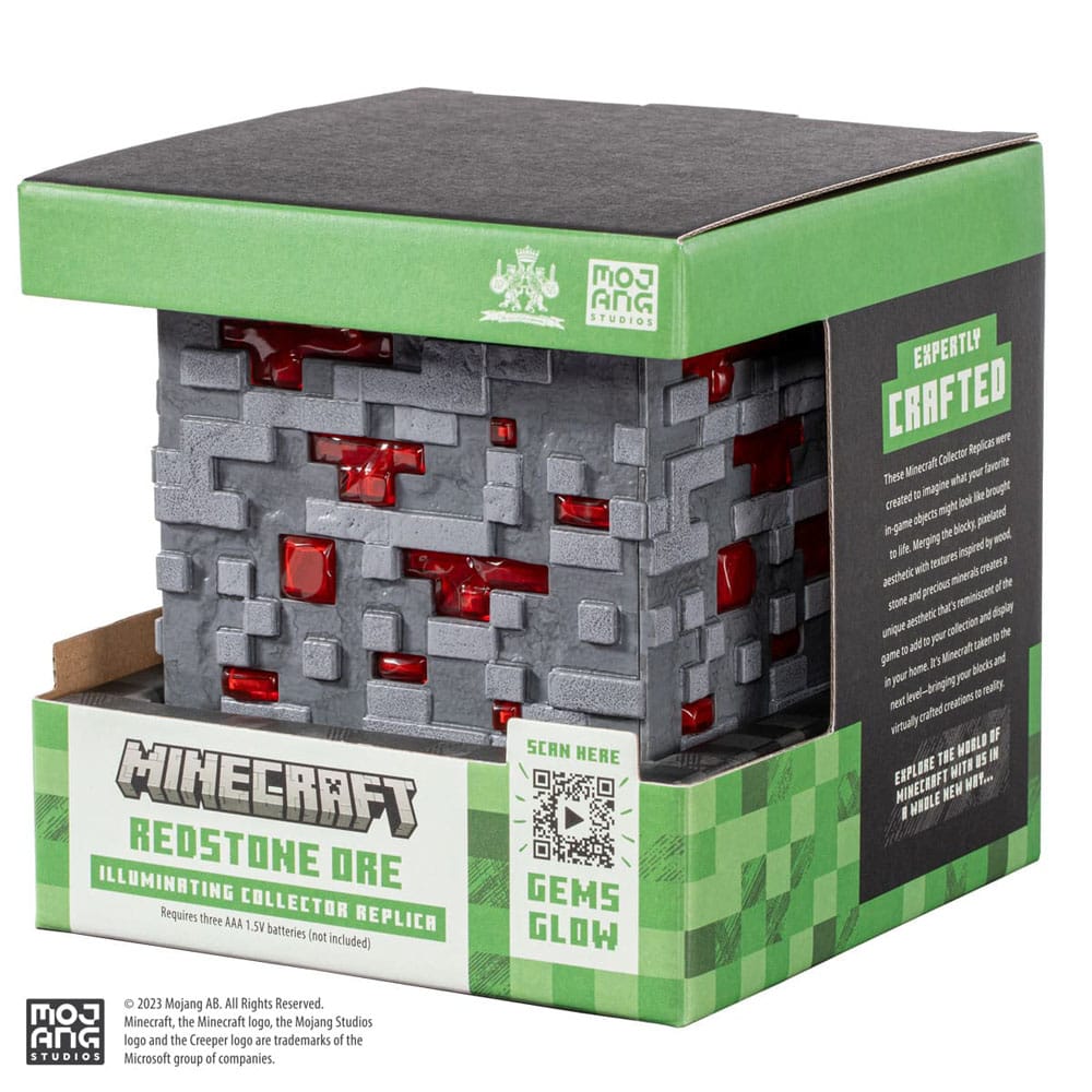 Minecraft Replik Illuminating Redstone Ore Cube 10 cm - Preorder - ETA: 18.10.2025