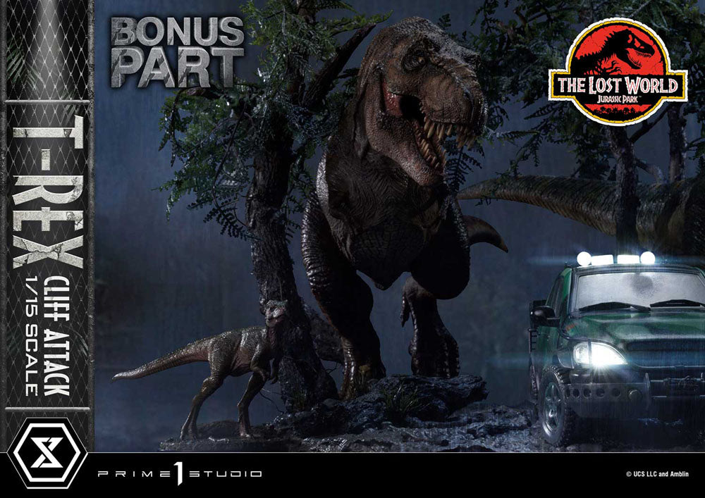 Jurassic World: The Lost World Statue 1/15 T-Rex Cliff Attack Bonus Version 53 cm - Versand: 5-7 Tage nach Bestellung