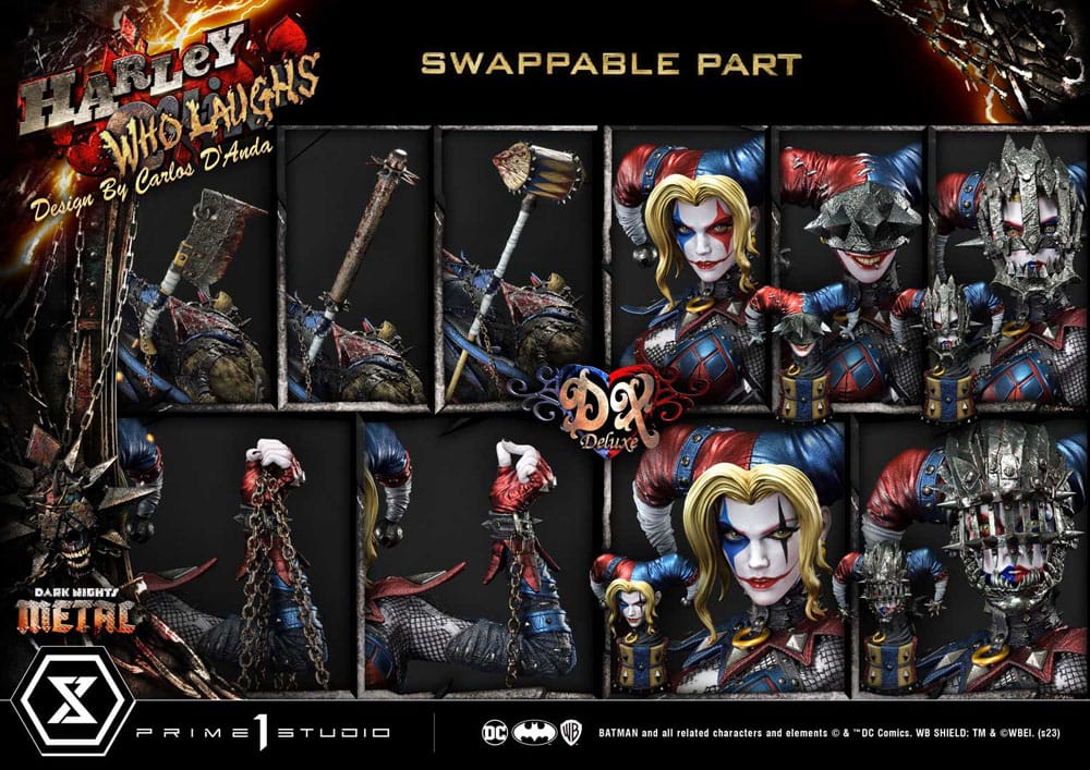 Dark Nights: Metal Museum Masterline Series Statue 1/3 Harley Quinn Who Laughs Concept Design by Caelos D`anda Deluxe Version 78 cm - Preorder - ETA: 12.09.2025