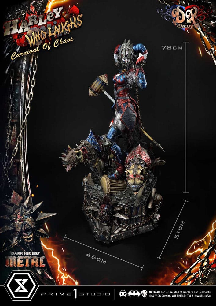 Dark Nights: Metal Museum Masterline Series Statue 1/3 Harley Quinn Who Laughs Concept Design by Caelos D`anda Deluxe Version 78 cm - Preorder - ETA: 12.09.2025