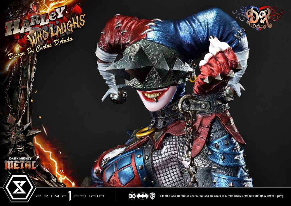 Dark Nights: Metal Museum Masterline Series Statue 1/3 Harley Quinn Who Laughs Concept Design by Caelos D`anda Deluxe Version 78 cm - Preorder - ETA: 12.09.2025