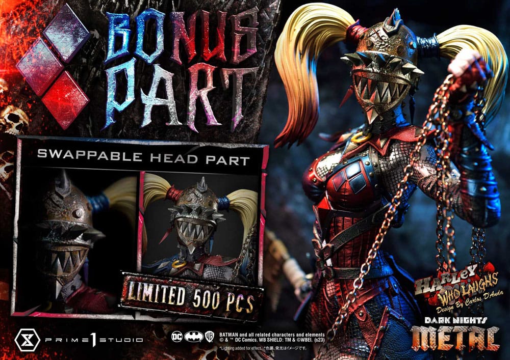 Dark Nights: Metal Museum Masterline Series Statue 1/3 Harley Quinn Who Laughs Concept Design by Caelos D`anda Deluxe Bonus Version 78 cm - Versand: 5-7 Tage nach Bestellung
