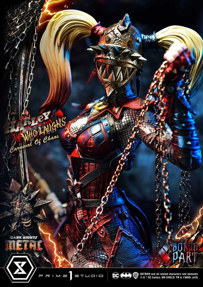 Dark Nights: Metal Museum Masterline Series Statue 1/3 Harley Quinn Who Laughs Concept Design by Caelos D`anda Deluxe Bonus Version 78 cm - Versand: 5-7 Tage nach Bestellung