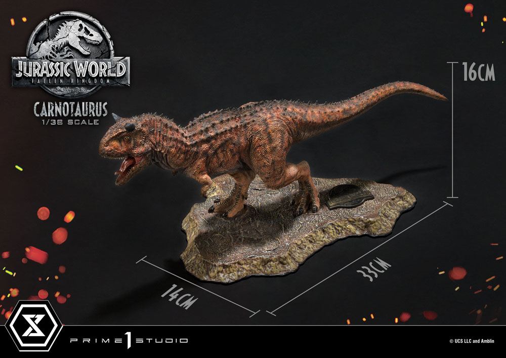 Jurassic World: Fallen Kingdom Prime Collectibles PVC Statue 1/38 Carnotaurus 16 cm - Preorder - ETA: 06.12.2025