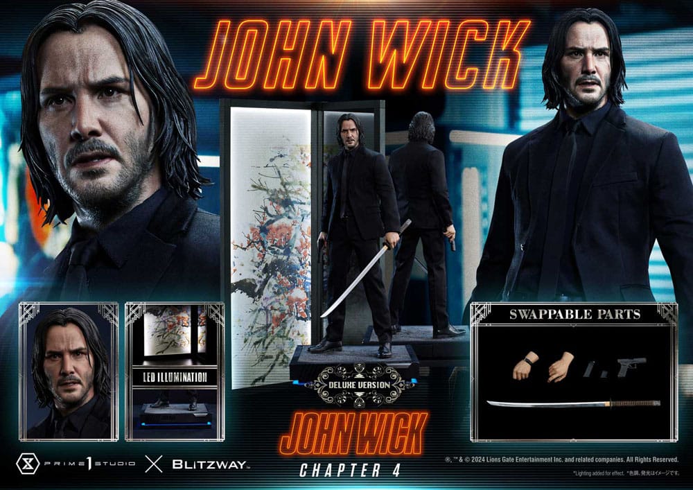 John Wick Chapter 4 Ultimate Premium Masterline Series Statue 1/4 John Wick Deluxe Version 54 cm - Preorder - ETA: 25.12.2025