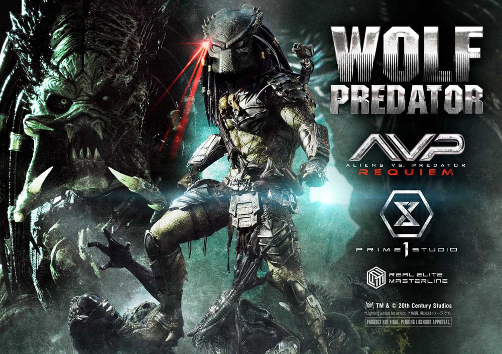Alien vs. Predator Real Elite Masterline Series Statue 1/3 Requiem Wolf Predator Deluxe Bonus Ver. 95 cm - Preorder - ETA: 25.12.2026