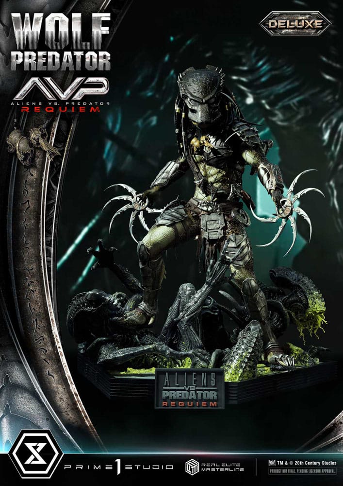 Alien vs. Predator Real Elite Masterline Series Statue 1/3 Requiem Wolf Predator Deluxe Bonus Ver. 95 cm - Preorder - ETA: 25.12.2026