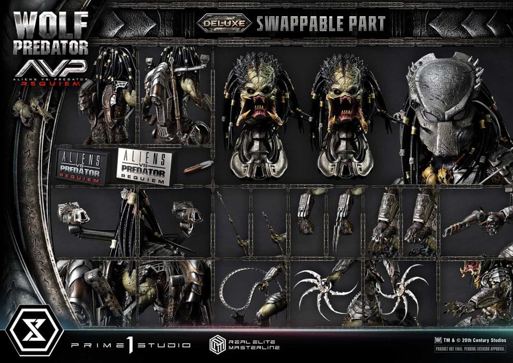 Alien vs. Predator Real Elite Masterline Series Statue 1/3 Requiem Wolf Predator Deluxe Bonus Ver. 95 cm - Preorder - ETA: 25.12.2026