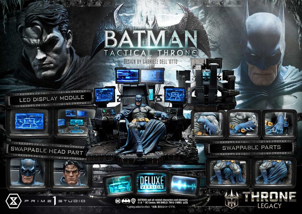 DC Comics Throne Legacy Collection Statue 1/3 Batman Tactical Throne Deluxe Bonus Version 57 cm - Versand: 5-7 Tage nach Bestellung