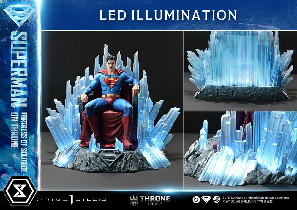 DC Comics Throne Legacy Collection Statue 1/4 Superman Fortress of Solitude on Throne (Design by Gabriele Dell'Otto) 52 cm - Preorder - ETA: 25.03.2027