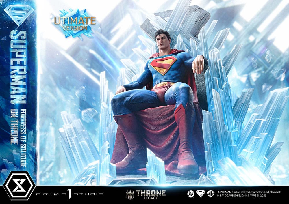 DC Comics Throne Legacy Collection Statue 1/4 Superman Fortress of Solitude on Throne (Design by Gabriele Dell'Otto) Ultimate Version 52 cm - Preorder - ETA: 25.03.2027