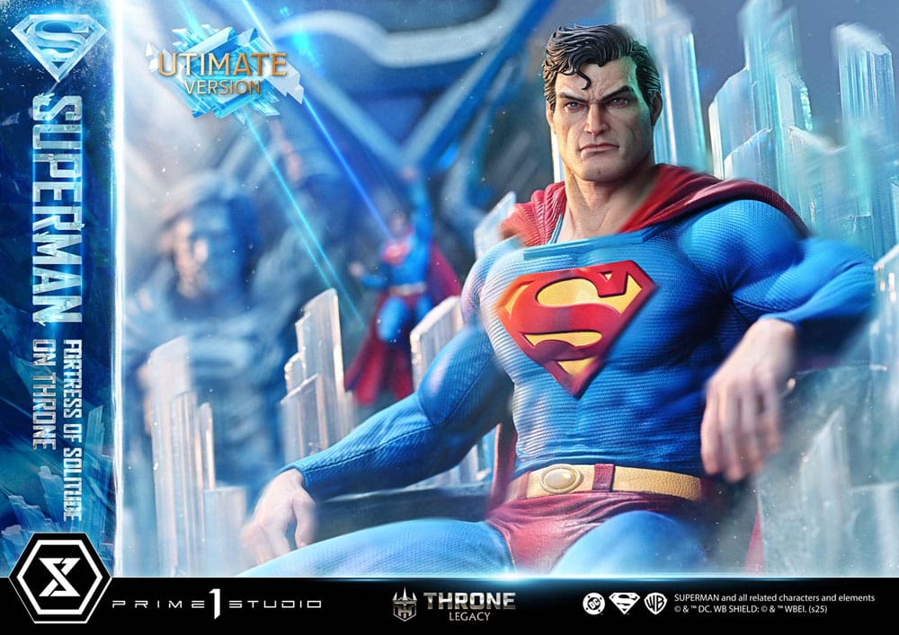 DC Comics Throne Legacy Collection Statue 1/4 Superman Fortress of Solitude on Throne (Design by Gabriele Dell'Otto) Ultimate Version 52 cm - Preorder - ETA: 25.03.2027