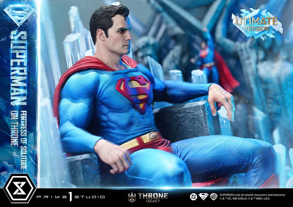 DC Comics Throne Legacy Collection Statue 1/4 Superman Fortress of Solitude on Throne (Design by Gabriele Dell'Otto) Ultimate Version 52 cm - Preorder - ETA: 25.03.2027