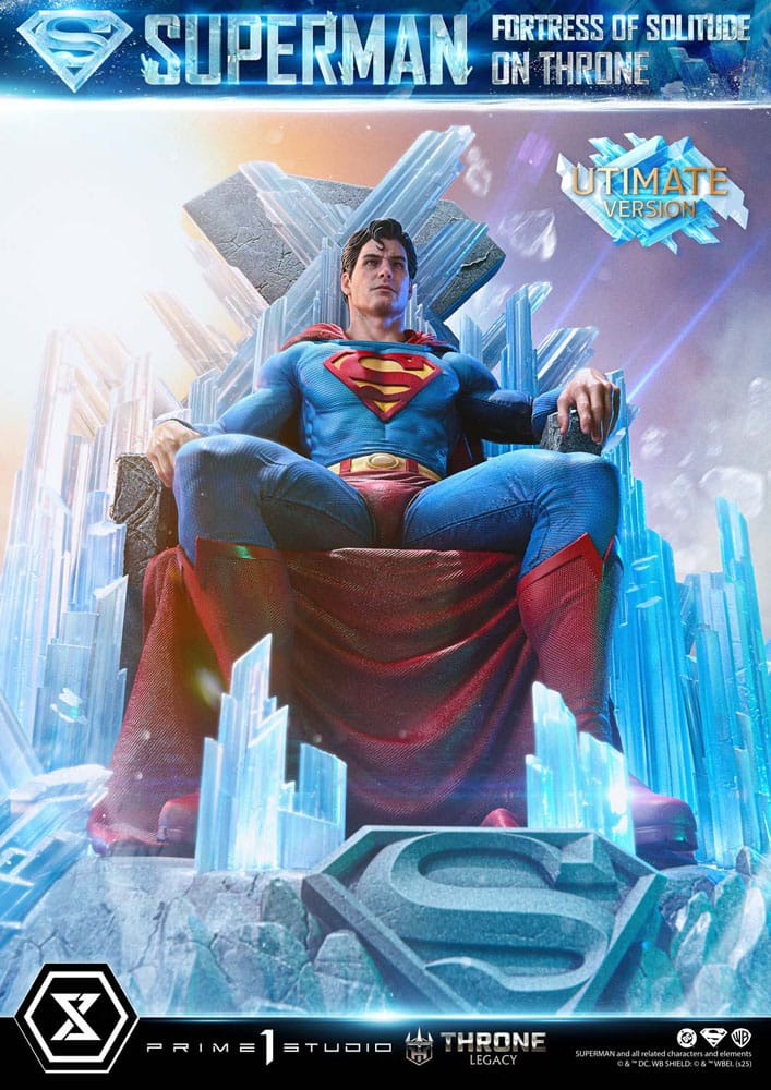 DC Comics Throne Legacy Collection Statue 1/4 Superman Fortress of Solitude on Throne (Design by Gabriele Dell'Otto) Ultimate Version 52 cm - Preorder - ETA: 25.03.2027
