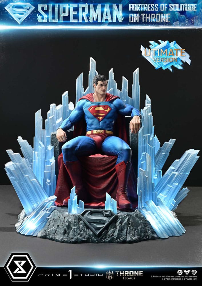 DC Comics Throne Legacy Collection Statue 1/4 Superman Fortress of Solitude on Throne (Design by Gabriele Dell'Otto) Ultimate Version 52 cm - Preorder - ETA: 25.03.2027