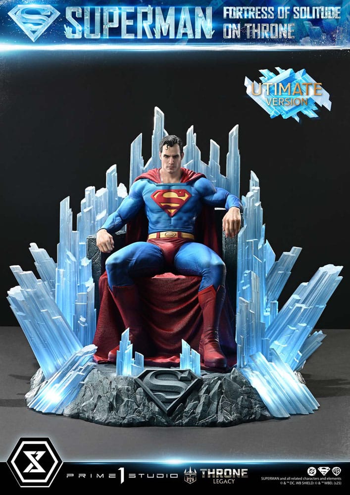 DC Comics Throne Legacy Collection Statue 1/4 Superman Fortress of Solitude on Throne (Design by Gabriele Dell'Otto) Ultimate Version 52 cm - Preorder - ETA: 25.03.2027