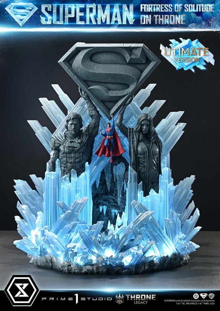 DC Comics Throne Legacy Collection Statue 1/4 Superman Fortress of Solitude on Throne (Design by Gabriele Dell'Otto) Ultimate Version 52 cm - Preorder - ETA: 25.03.2027