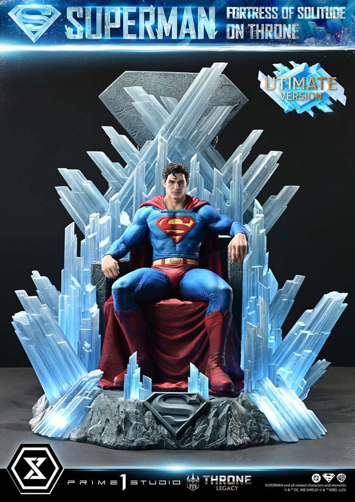 DC Comics Throne Legacy Collection Statue 1/4 Superman Fortress of Solitude on Throne (Design by Gabriele Dell'Otto) Ultimate Version 52 cm - Preorder - ETA: 25.03.2027