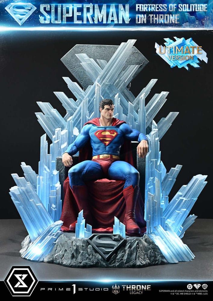 DC Comics Throne Legacy Collection Statue 1/4 Superman Fortress of Solitude on Throne (Design by Gabriele Dell'Otto) Ultimate Version 52 cm - Preorder - ETA: 25.03.2027