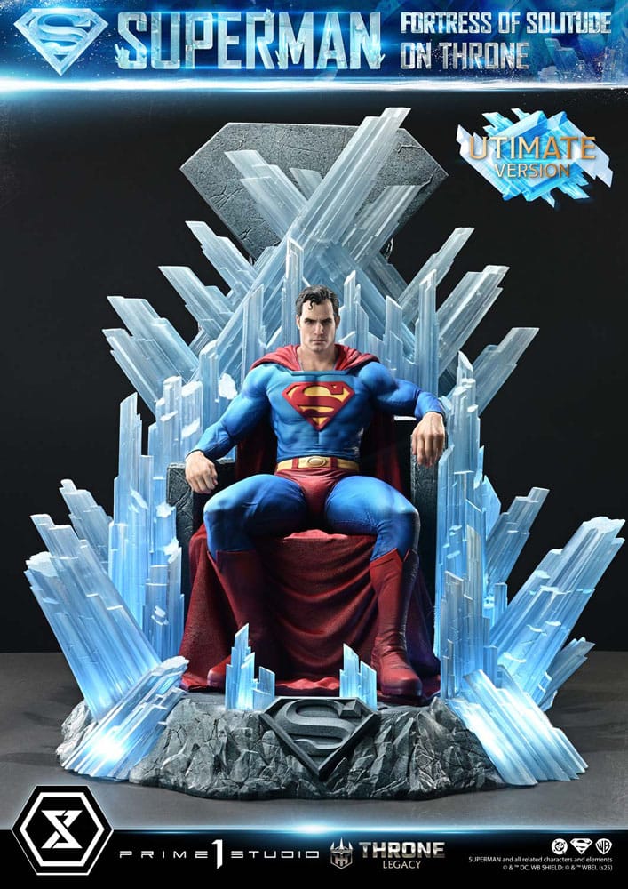 DC Comics Throne Legacy Collection Statue 1/4 Superman Fortress of Solitude on Throne (Design by Gabriele Dell'Otto) Ultimate Version 52 cm - Preorder - ETA: 25.03.2027