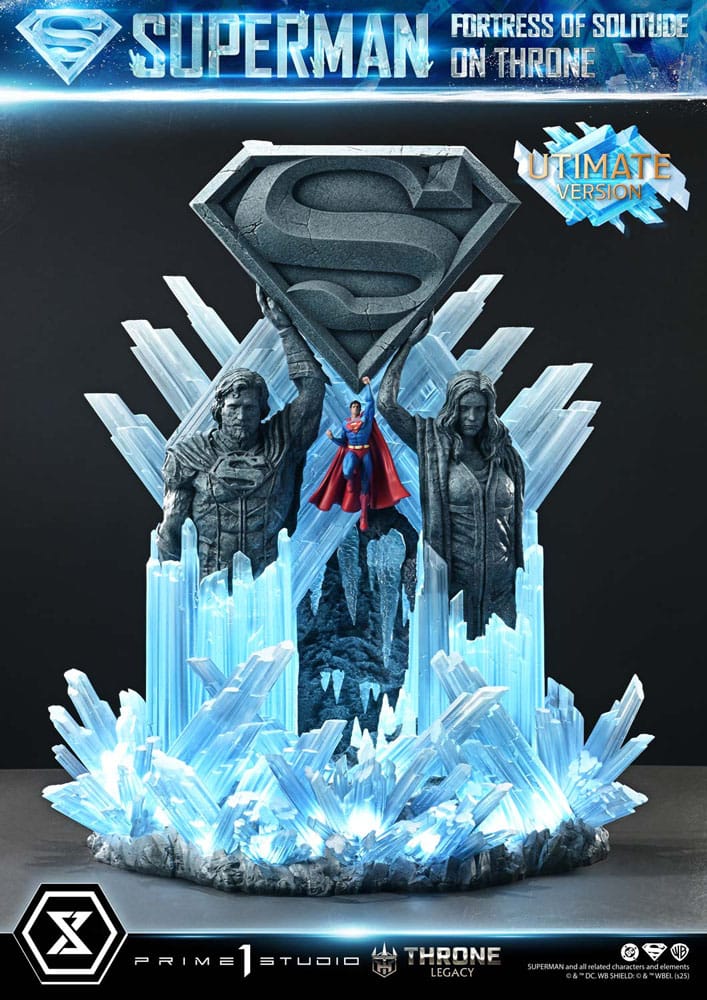 DC Comics Throne Legacy Collection Statue 1/4 Superman Fortress of Solitude on Throne (Design by Gabriele Dell'Otto) Ultimate Version 52 cm - Preorder - ETA: 25.03.2027