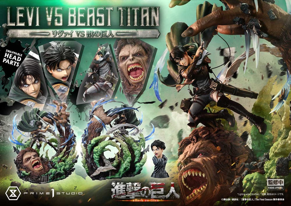 Attack on Titan Ultimate Premium Masterline Series Statue 1/4 Levi Versus Beast Titan 73 cm - Preorder - ETA: 25.04.2026