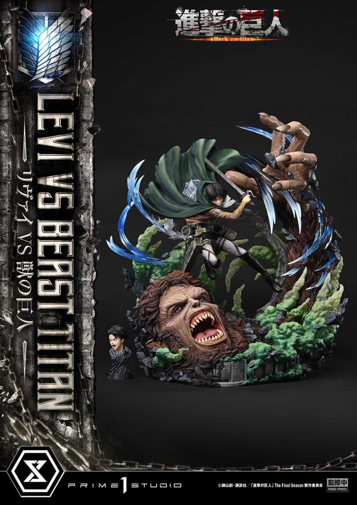 Attack on Titan Ultimate Premium Masterline Series Statue 1/4 Levi Versus Beast Titan 73 cm - Preorder - ETA: 25.04.2026