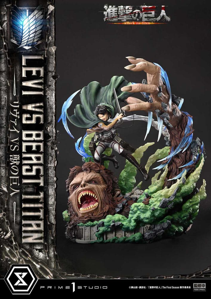 Attack on Titan Ultimate Premium Masterline Series Statue 1/4 Levi Versus Beast Titan 73 cm - Preorder - ETA: 25.04.2026