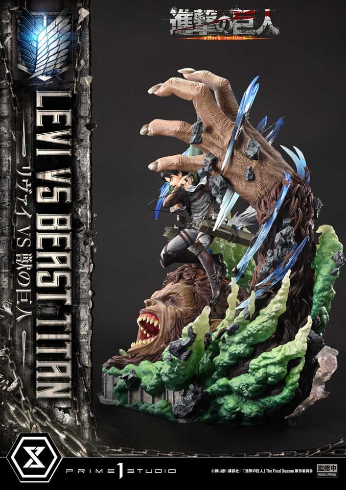 Attack on Titan Ultimate Premium Masterline Series Statue 1/4 Levi Versus Beast Titan 73 cm - Preorder - ETA: 25.04.2026