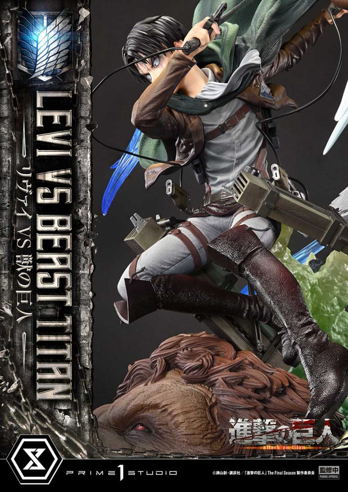 Attack on Titan Ultimate Premium Masterline Series Statue 1/4 Levi Versus Beast Titan 73 cm - Preorder - ETA: 25.04.2026