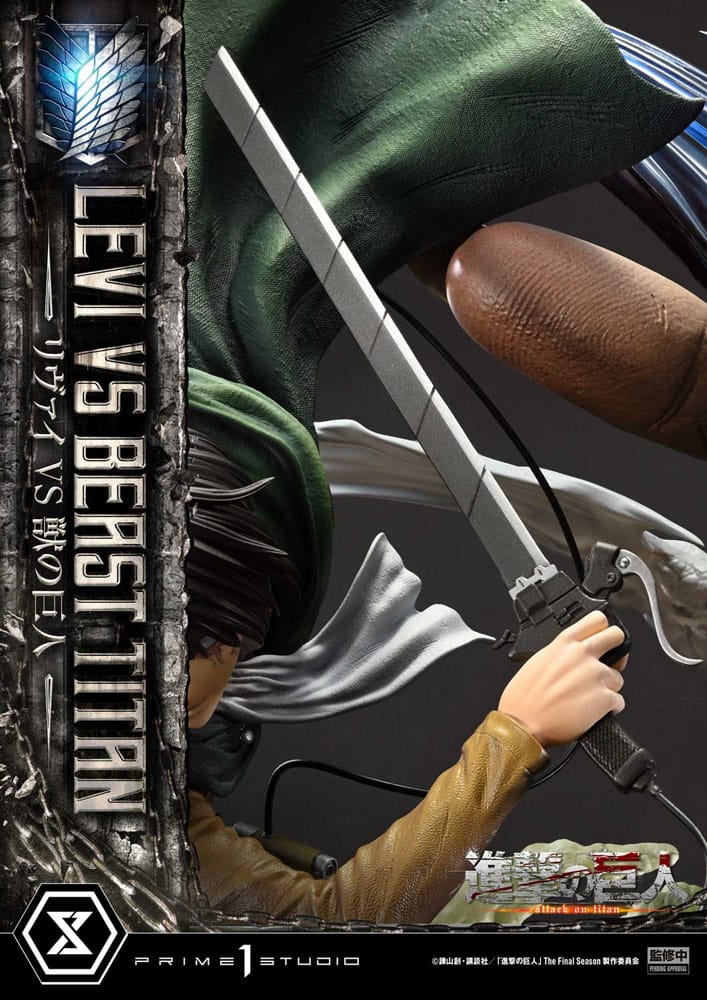 Attack on Titan Ultimate Premium Masterline Series Statue 1/4 Levi Versus Beast Titan 73 cm - Preorder - ETA: 25.04.2026