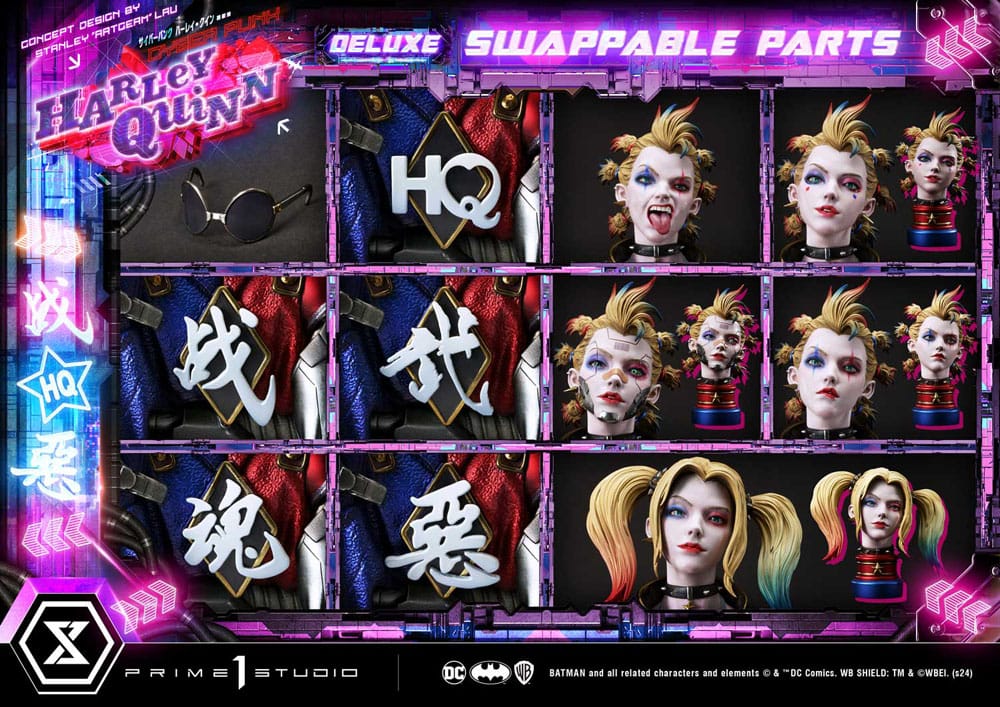 Batman Ultimate Premium Masterline Series Statue Cyberpunk Harley Quinn Deluxe Bonus Version 60 cm - Preorder - ETA: 20.07.2026