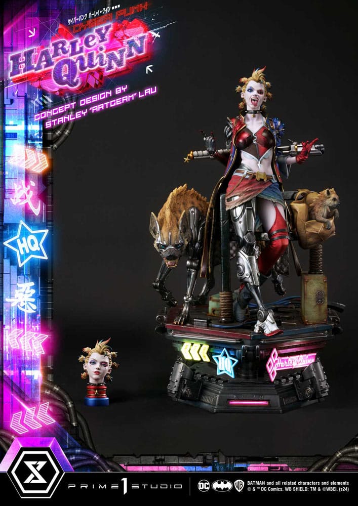 Batman Ultimate Premium Masterline Series Statue Cyberpunk Harley Quinn Deluxe Bonus Version 60 cm - Preorder - ETA: 20.07.2026