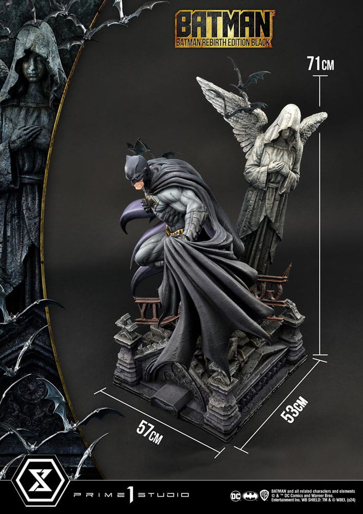 Batman Ultimate Premium Masterline Series Statue 1/4 Batman Rebirth Edition Black Deluxe Bonus Version 71 cm - Preorder - ETA: 25.03.2026