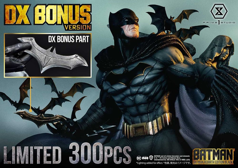 Batman Ultimate Premium Masterline Series Statue 1/4 Batman Rebirth Edition Black Deluxe Bonus Version 71 cm - Preorder - ETA: 25.03.2026