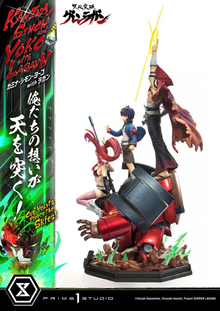 Gurren Lagann Ultimate Premium Masterline Series Statue 1/4 Kamina, Simon & Yoko with Lagann Deluxe Bonus Version 97 cm - Preorder - ETA: 20.01.2026