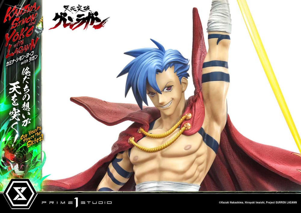 Gurren Lagann Ultimate Premium Masterline Series Statue 1/4 Kamina, Simon & Yoko with Lagann Deluxe Bonus Version 97 cm - Preorder - ETA: 20.01.2026