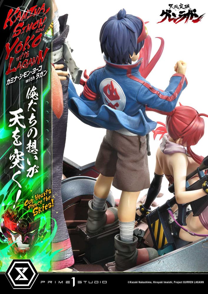 Gurren Lagann Ultimate Premium Masterline Series Statue 1/4 Kamina, Simon & Yoko with Lagann Deluxe Bonus Version 97 cm - Preorder - ETA: 20.01.2026