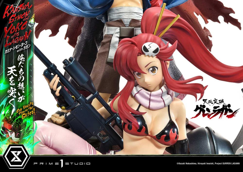Gurren Lagann Ultimate Premium Masterline Series Statue 1/4 Kamina, Simon & Yoko with Lagann Deluxe Bonus Version 97 cm - Preorder - ETA: 20.01.2026