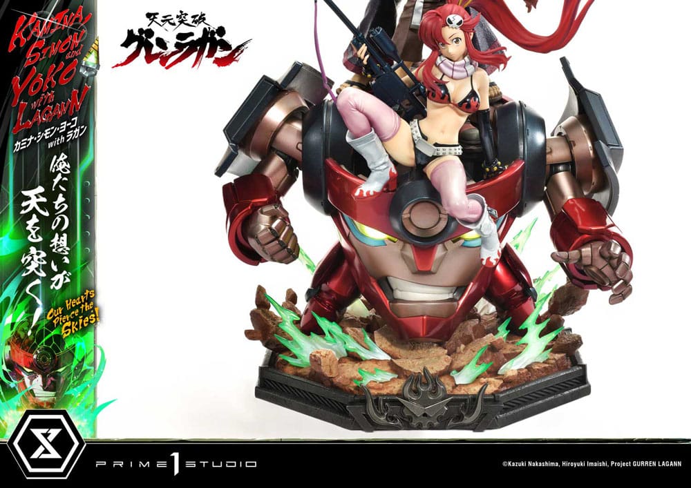 Gurren Lagann Ultimate Premium Masterline Series Statue 1/4 Kamina, Simon & Yoko with Lagann Deluxe Bonus Version 97 cm - Preorder - ETA: 20.01.2026