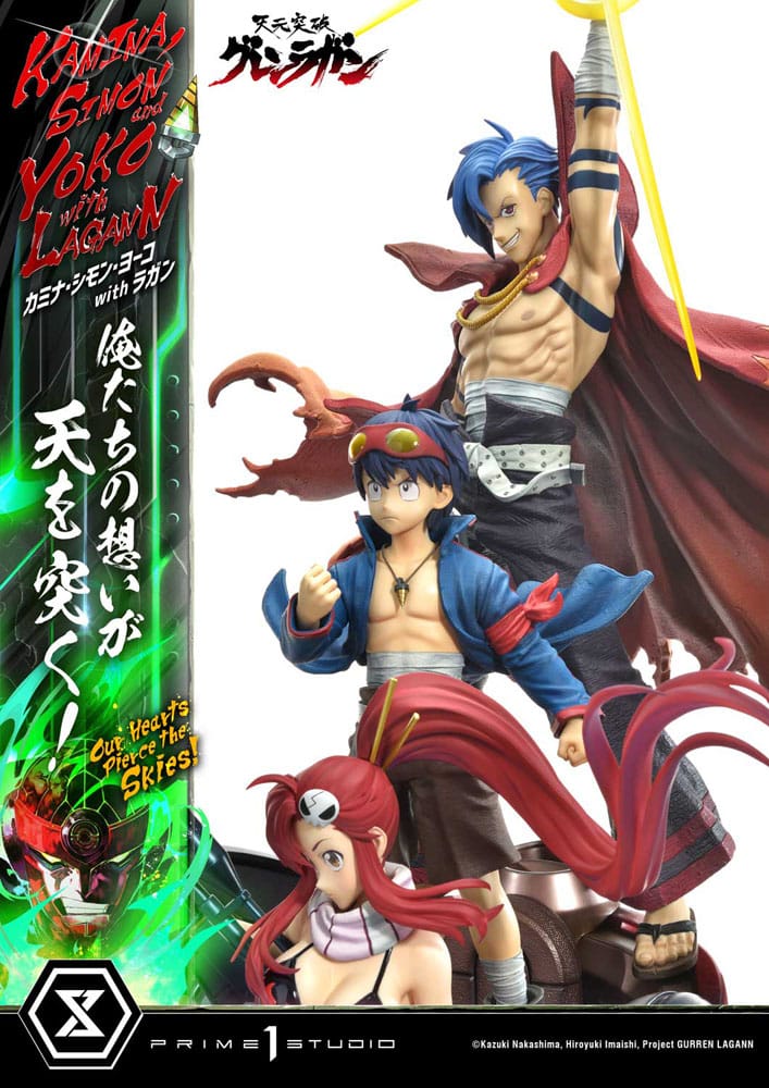 Gurren Lagann Ultimate Premium Masterline Series Statue 1/4 Kamina, Simon & Yoko with Lagann Deluxe Bonus Version 97 cm - Preorder - ETA: 20.01.2026