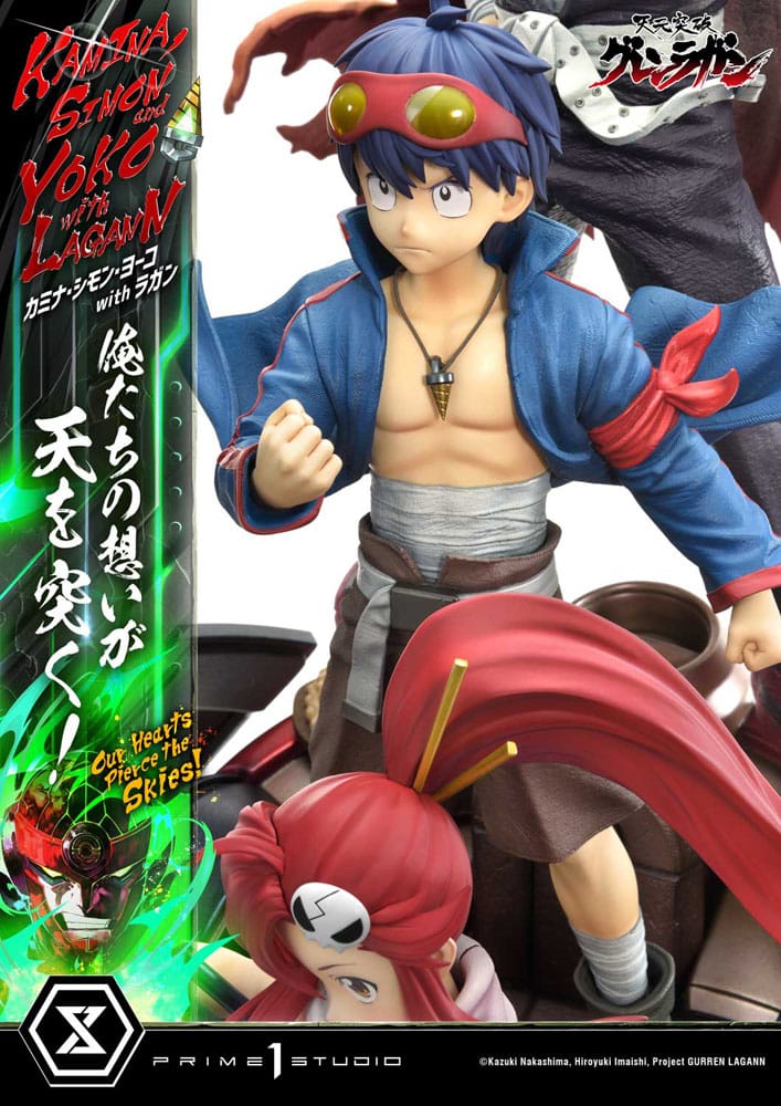 Gurren Lagann Ultimate Premium Masterline Series Statue 1/4 Kamina, Simon & Yoko with Lagann Deluxe Bonus Version 97 cm - Preorder - ETA: 20.01.2026